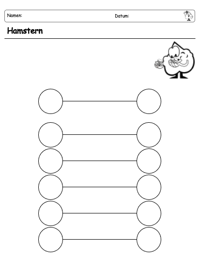 Unausgefülltes Material für das Spiel "Hamstern"